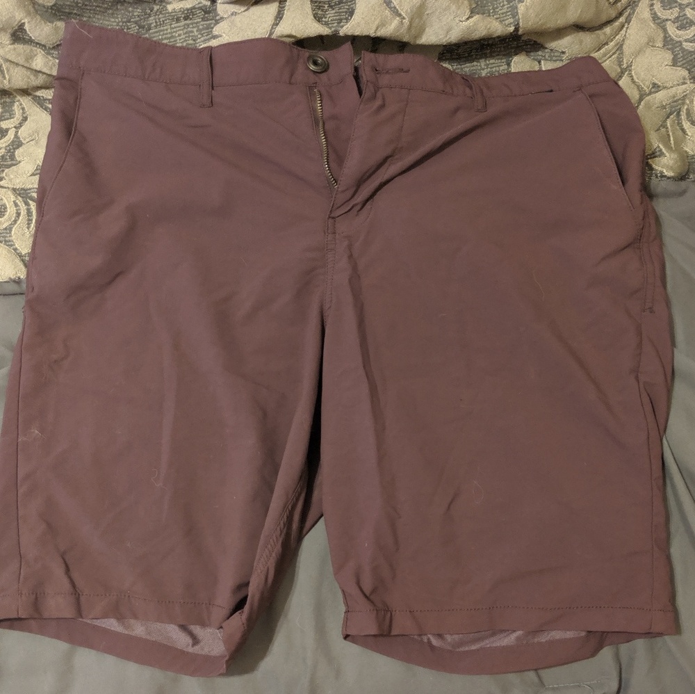 Maroon Hurley shorts with Nike Dri-fit